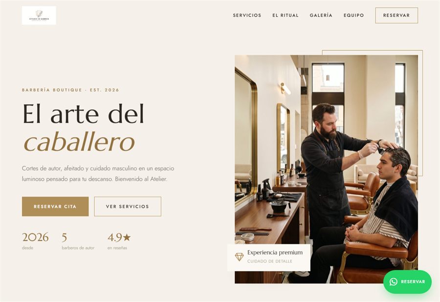 Captura del sitio Atelier de Barbier