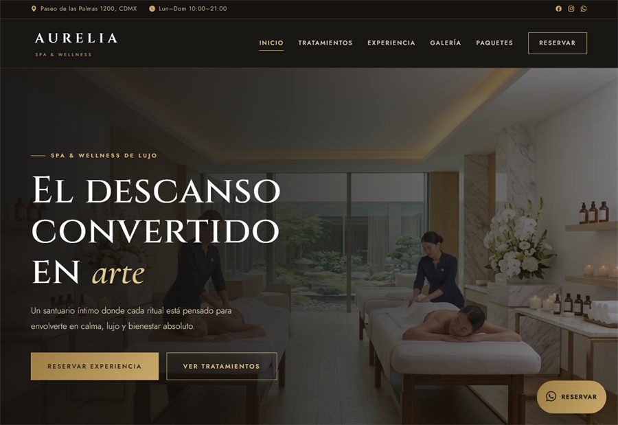 Captura del sitio AURELIA
