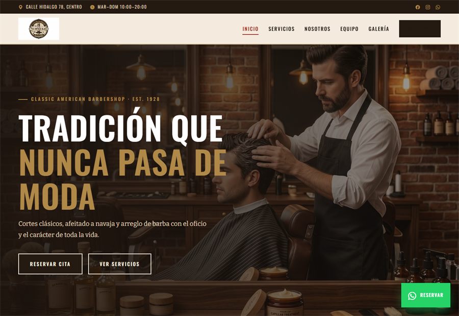 Captura del sitio The Vintage Blade