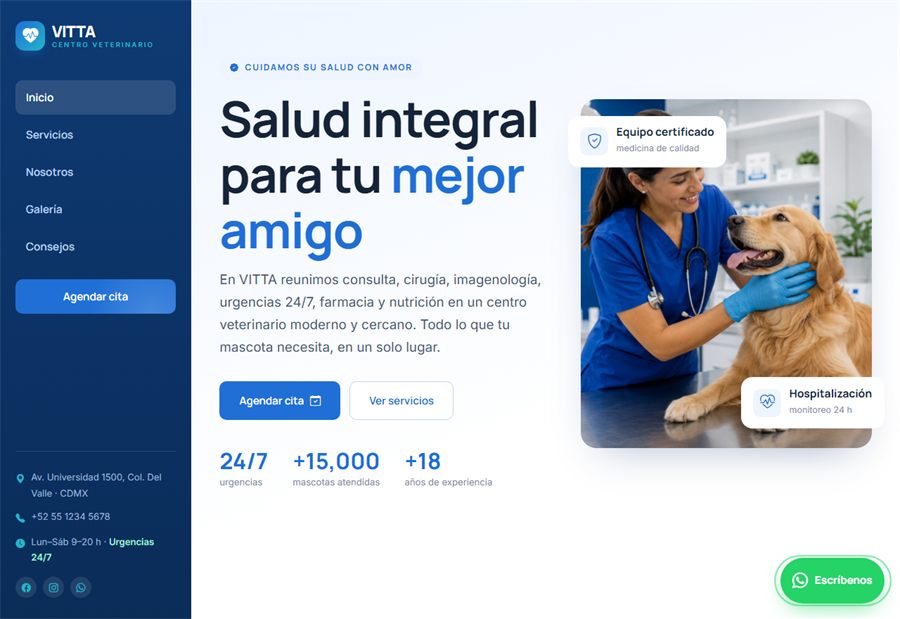 Captura del sitio VITTA